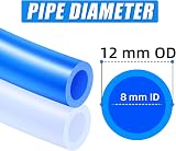 ERGAOBOY 12mm OD 8mm ID PU Air Hose 10M with Pneumatic Connector Kit Blue view 2