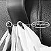 4 Pcs Car Headrest Hook Hanger Seat Organizer,LQSmile Universal Car Vehicle Back Seat Headrest Hanger Storage Hooks for Cloth Bag Purse Grocery(Black -Set of 4) (black)