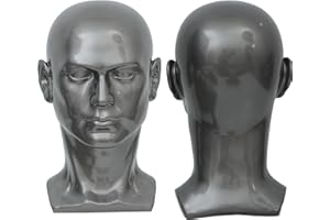 RUISIMEI Mannequin Head Male Professional Cosmetology Manikin Head for Display Wigs Glasses Hat Jewelry Headset Display Stand