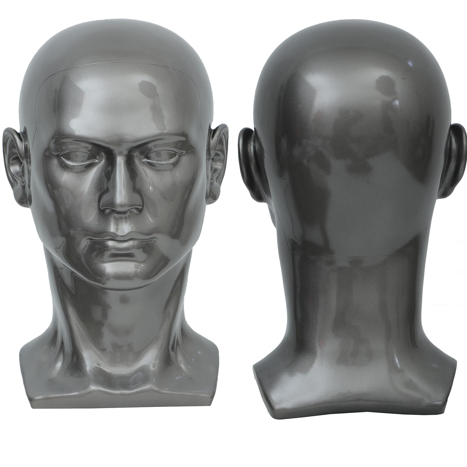 Mannequin Head Male Professional Cosmetology Manikin Head for Display Wigs Glasses Hat Jewelry Headset Display Stand （L30-HH）