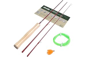 Aventik 4'0'' Practice Fly Rod for Beginners Casting 3 Pieces Game Fly Fishing Rod