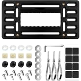 Front License Plate Mount,No Drill Front License Plate Bracket | Standard US 6"x12" Multi-Hole Design License Plate Holder for Protects Paint,Fit Most Bumper Holes