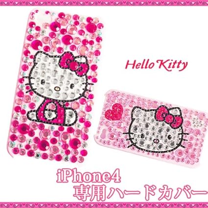 Amazon ハローキティ スマホケース デコ電 Iphone4s 4g 携帯カバー ラインストーン キラデコ スマホ アクセサリー Hello Kitty ケース ケース カバー 通販