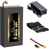 BtrPower 48V 52V 15AH 20AH Ebike Battery LiFePO4 Lithium B attery,Built-in 40A BMS for Electric Bike Scooter Motorcycle
