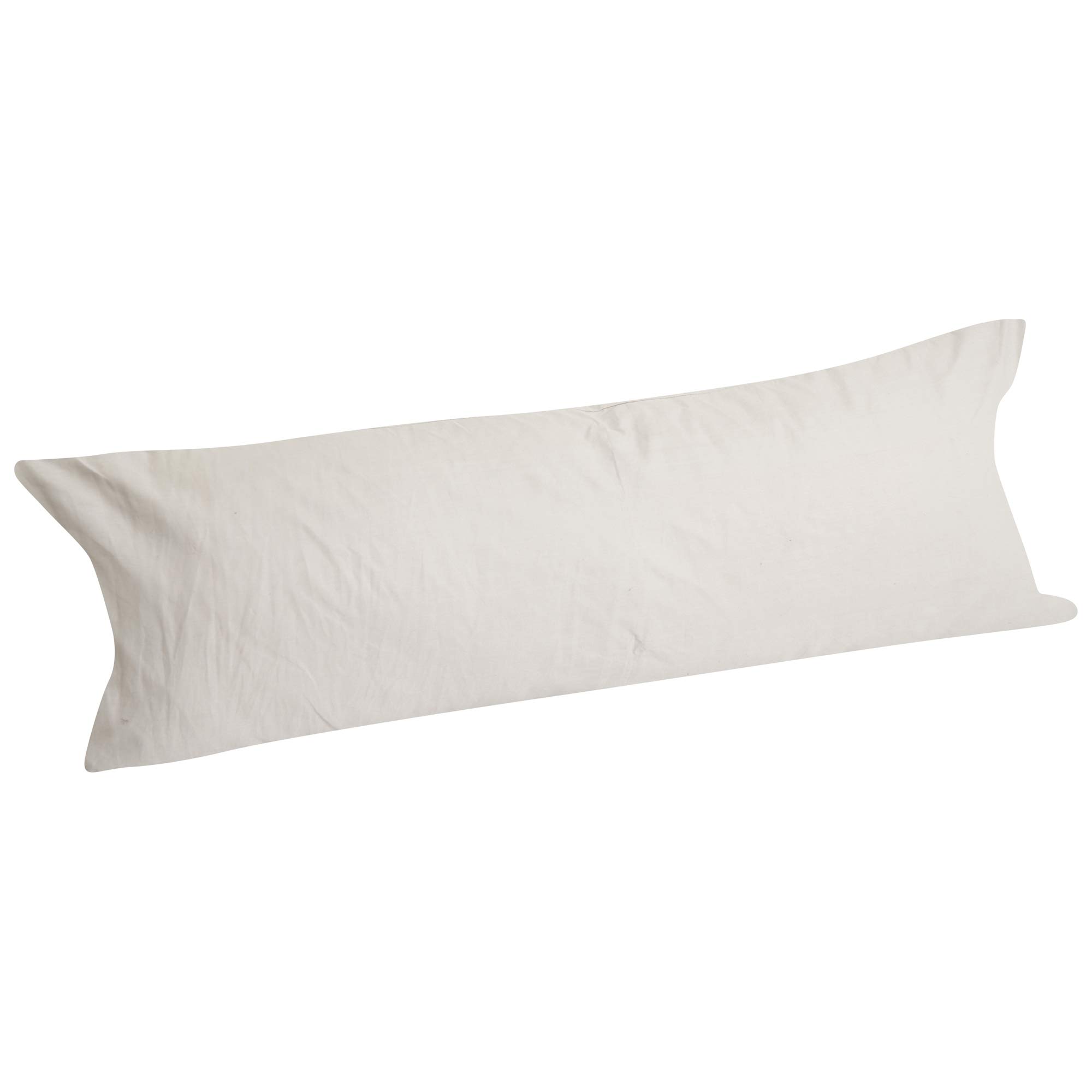 Easy Care Bolster Super King 6ft (183 cm x 50 cm) (72"x19") Long Polycotton Pillow Case Only 20 Colours Available (White)