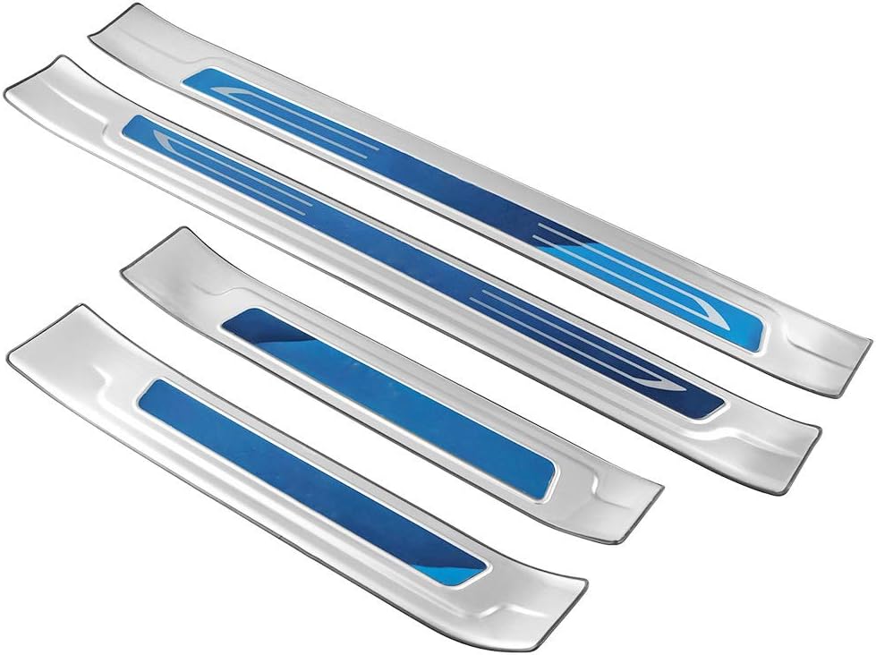 Leesville Door Sill Protectors for Nissan X-Trail T32 2017-2019 Stainless Steel External 4 Pcs Car Decoration Door Sill Protector