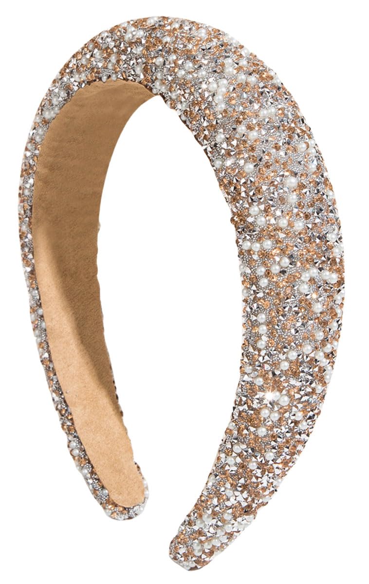 Headbands for Women Girls Rhinestone Glitter Non-Slip Wide Head Band Sparkly Hairband Hair Accessories 5416 — image 1