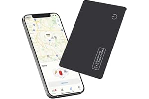 Reyke Slim Wallet Tracker Card, Tracker Tag Works with Apple Find My (iOS Only), Rechargeable Bluetooth Wallet Finder for Lug