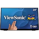ViewSonic TD2465 24 Inch 1080p Touch Screen Monitor with Advanced Ergonomics, HDMI and USB Inputs