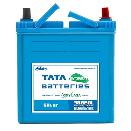 Tata Green Batteries Silver 38bl 12v 35ah Car Battery Under Exchange Old Battery Amazon In Car Motorbike
