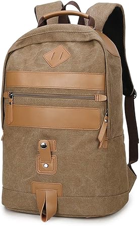 Vintage Lona Mochila De Bandolera La Bolsa Hombro Messenger Bag Laptop Backpack Mochilas Sport Para Hombres Mujer Brown Amazon Es Hogar