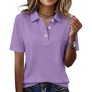 Women's Polo Shirts Short Sleeve Quick Dry Casual Business Collared Shirt Tennis Golf Shirt Work Tops
