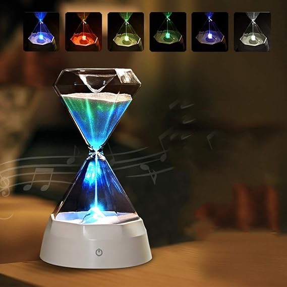 Zenghh 6 Multi-Farbwechsel LED Tischleuchte Sanduhr 15 Min Timer Sand