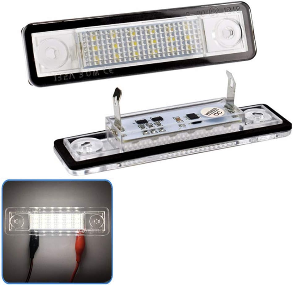 DishyKooker LED License Plate Lights Car Light Car 18 12V White Number Plate Lamp forG F Corsa B Zafira A Vectra B Car Auto