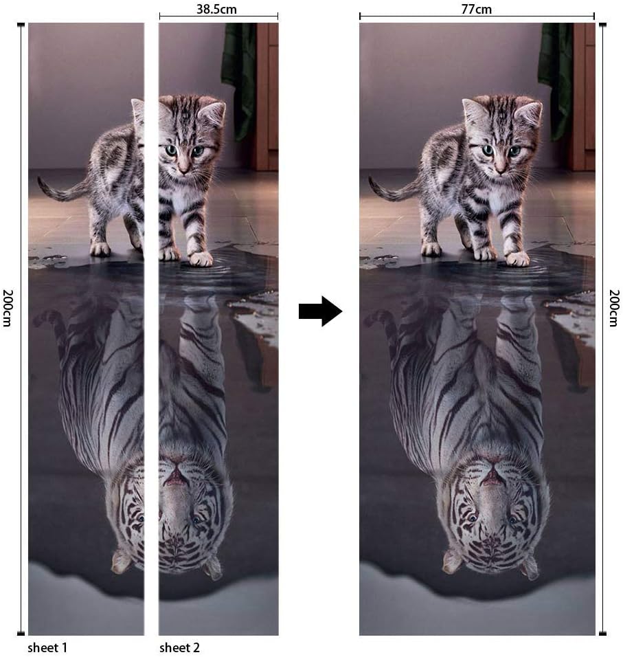 Stickers Porte Papier Peint Auto Adhesif Chambre Cuisine Salle De Bain Poster De Porte Stickers 77x0cm Chat Tigre Animal Amovible Stickers Porte Ufhfpf Autocollants Muraux De Porte Trompe Loeil 3d Cuisine Maison