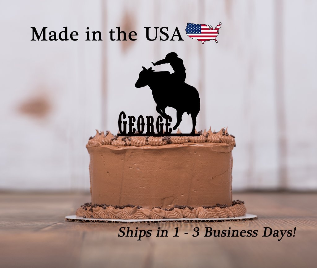 Rodeo Cake Topper With Free Keepsake Base Western Decor Cake