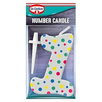 Dr Oetker Spotty Number 1 Candle Amazon Co Uk Prime Pantry
