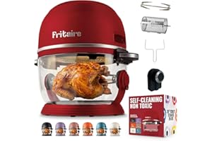Non Toxic Air Fryer™ - Glass AirFryer 5 Quart w/ 360 Visibility, Self-Cleaning, 400F Vortex Air Fryer for Even Cooking, BPA-F
