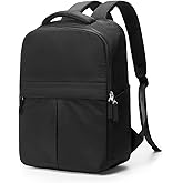 suratio Black Laptop Work Backpack for Women - 15.6 Inch Laptop Compartment, Lightweight Waterproof Large Travel Backpack for College, Nurse & Teacher