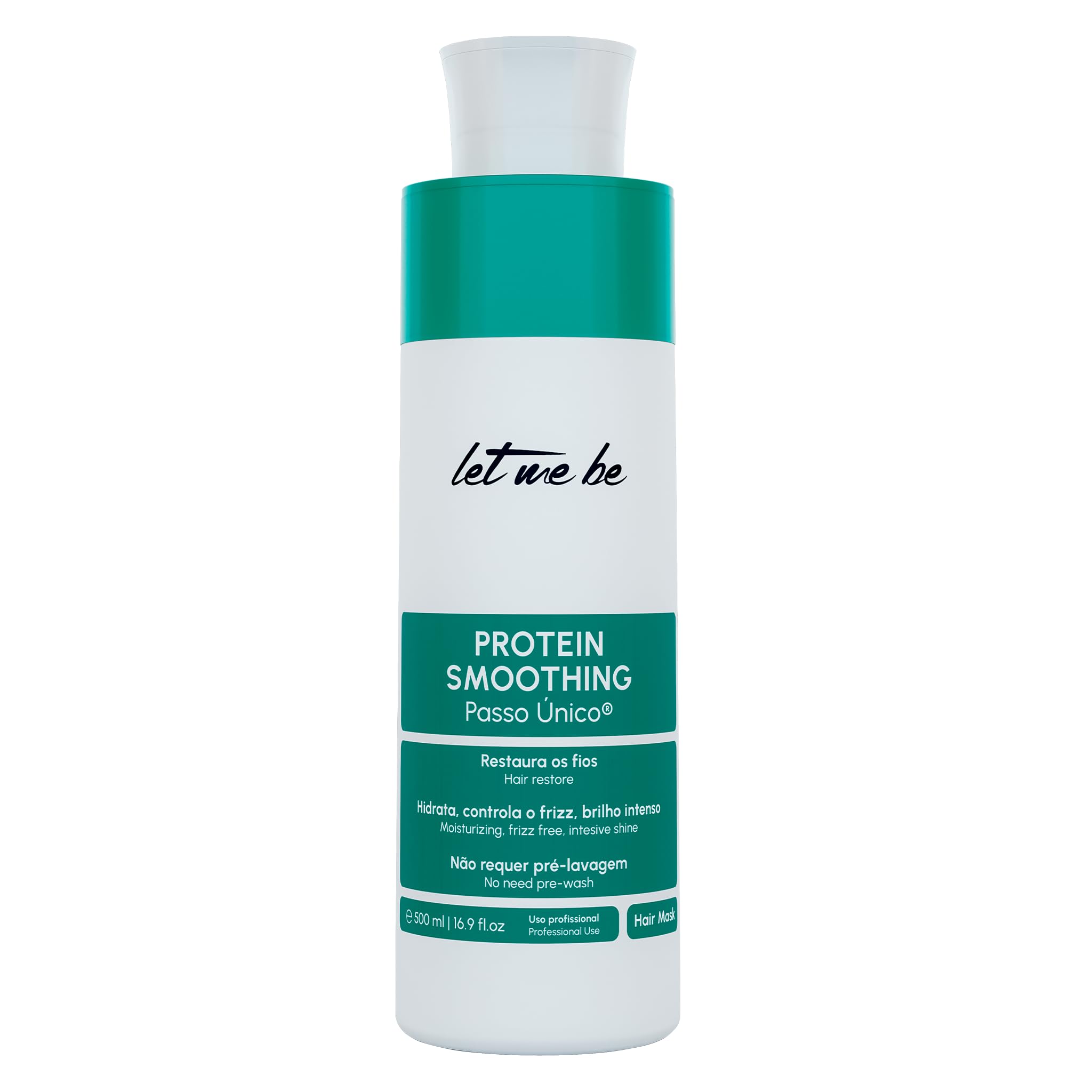 Let Me Be - Protein Smoothing, Brazilian expert straightening in one step, Professional at home, Long-lasting with Keratin, 100% Straight Hair, Organic and Formaldehyde-free (500ml)