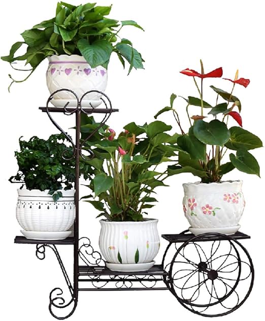Amazon.com: DULPLAY Soporte para maceta de triciclo de hierro para plantas, estante de flores (1 pieza), decoración para el hogar, ideal para el hogar, jardín, patio: Home \u0026 Kitchen