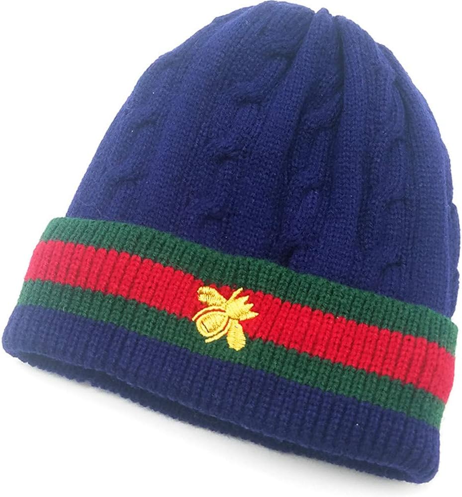 Woman's Fashion Bee Knitted Beanie Hat,Winter Heat Preservation Cap