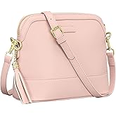 Arkefi Zip Crossbody Bag for Women, Vegan Leather Phone Purse Shoulder Handbag with Adjustable Strap for Travel/Daily Use
