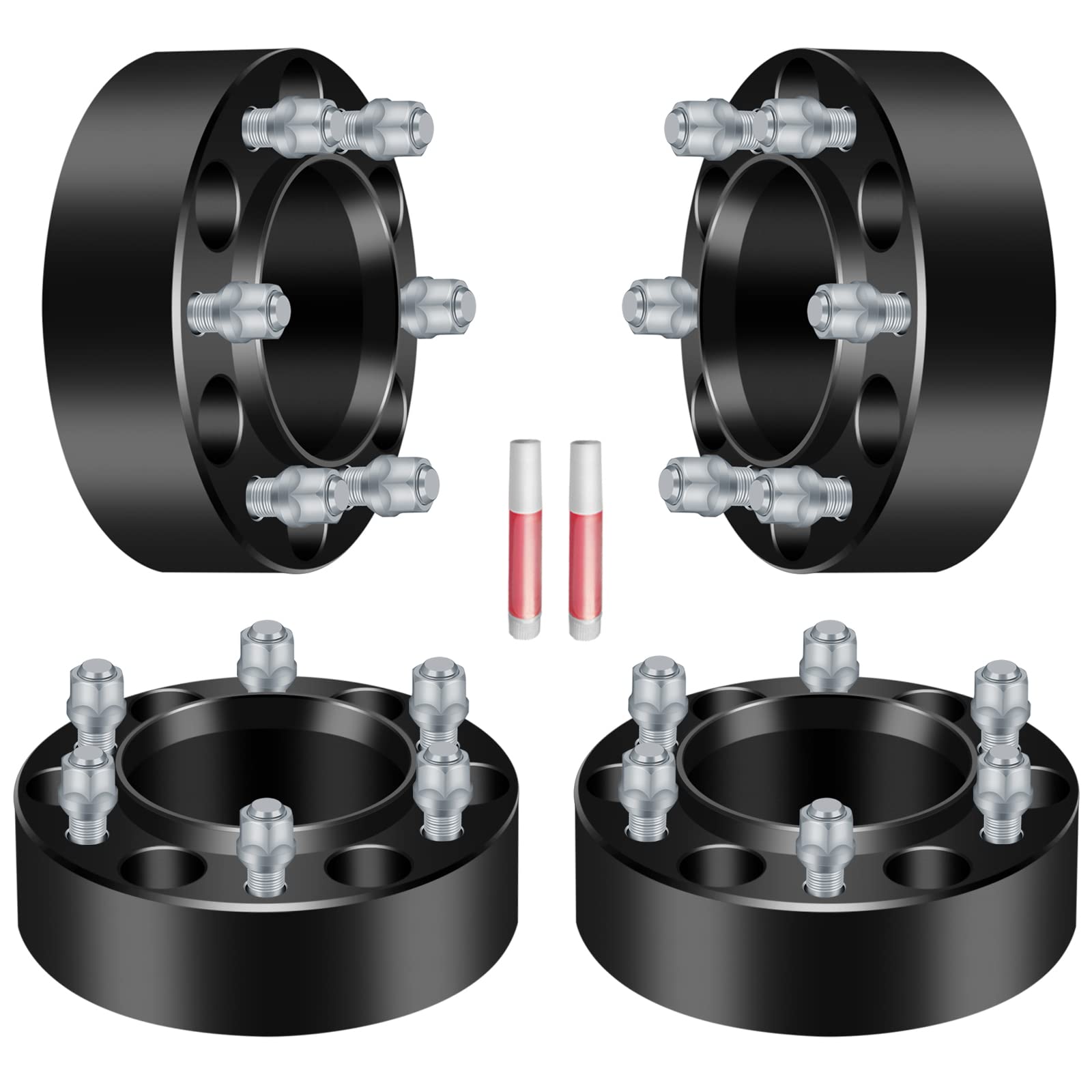Maxeoffroad 2 Inch Wheel Spacers – 6x5.5 (6x139.7), 4PC, Forged 6061, Black Anodized, Fits Toyota 4Runner, Tacoma, FJ Cruiser, Tundra