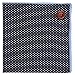 Puentes Denver Pocket Square 100% Cotton, Navy Polka Dot Blue Border, Button Collection