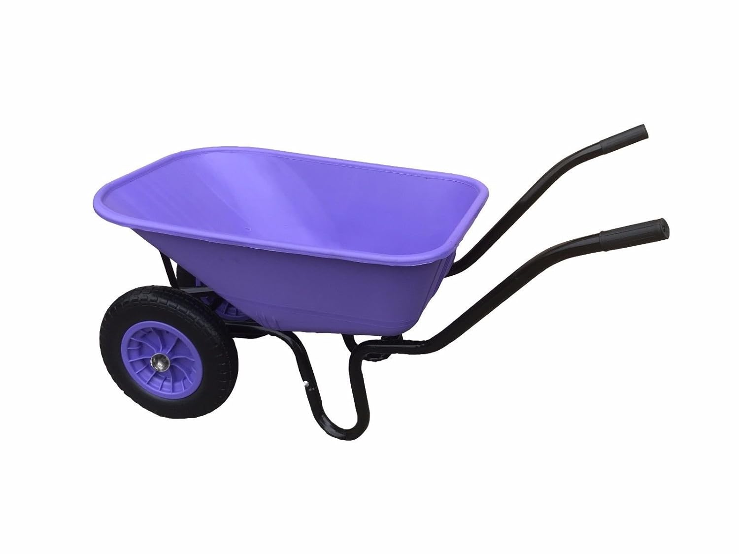 110L DOUBLE WHEELBARROW WITH PUNCTURE PROOF WHEEL & PURPLE PLASTIC BODY / BARROW Amazon.co.uk
