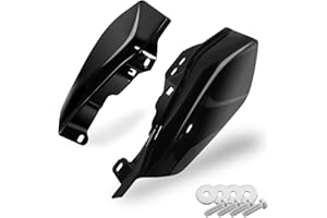 BUYINHOUSE Vivid Black Mid Frame Air Heat Deflectors Trim Left Right Set for 2009-2024 for Harley Davidson Touring Street Glide Road Glide Electra Glide Road King Ultra Limited Tri Glide CVO