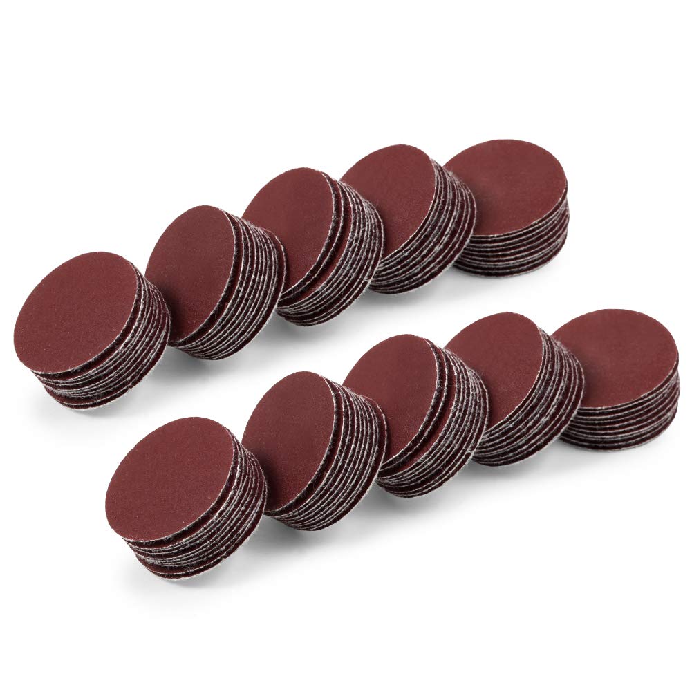 SPEEDWOX Hook and Loop Sanding Discs 100pcs 1 Inches 600 Grit Sandpaper for Wood Drill Grinder Rotary Tools No Hole