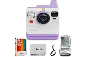 Polaroid Now Generation 3 I-Type Instant Camera (Purple) Bundle with Color I-Type Film (8 Exposures), Hard Protective Case, and Wrist Strap