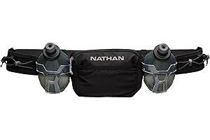 Nathan Running Belt Hydration with Flasks, Storage Pockets, Trail Mix Plus, Running Water Bottle Belt, Insulated, Walking, Hiking