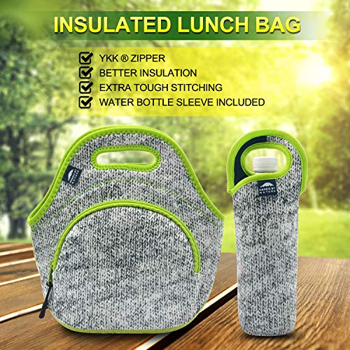 Nordic By Nature Neoprene Lunch Bag For Women, Men & Kids Extra Thick