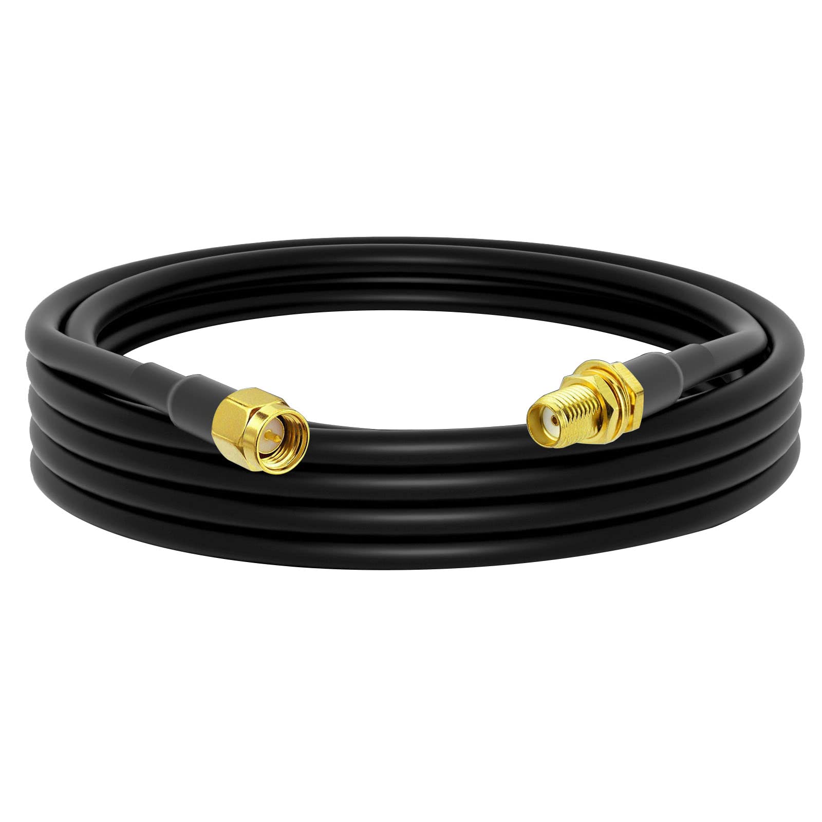 SMA WiFi Antenna Cable SMA Male to Female Bulkhead Mount Low Loss RG58 Coaxial Cable 2M/6.56ft for 3G 4G LTE Antenna Wireless Antenna Router Gateway