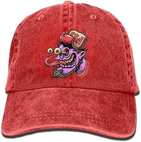 XunFenQi Stunned Head Men and Women Vintage Washed Dyed Cotton Adjustable Plain Baseball Cowboy Cap