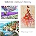 TOCARE 5D Diamond Painting Kits for Adults 16x20Inch/50x40cm Large Full Drill Embroidery Dotz Birthday Holiday Present for Your Family, Villa by The Sea