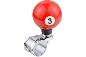 Arenbel 3 Billiard Steering Wheel Booster Car Turning Spinner Assist Grip Knob Handle Fit Most Vehicles Trucks Boats, Red