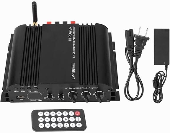 Amazon Dewin Bluetooth パワーアンプ 小型 家庭用 車 リモートコントロール Usbカード 100 240v 2 1チャンネル Hi Fi 高音質 リモコン付き Dewin ボイスレコーダー用マイク