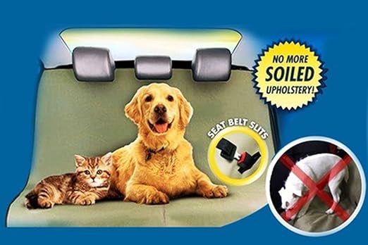 divinezon Car Pet Seat Waterproof Cover for Back Protection for Dog/Cat, Multicolour, Standard Size