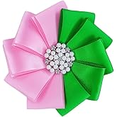 Sorority Paraphernalia Alpha Greek Letter Flower Brooch Women Society Organization Pink Green Fabric Flower Brooch For Members Gifts Jewelry