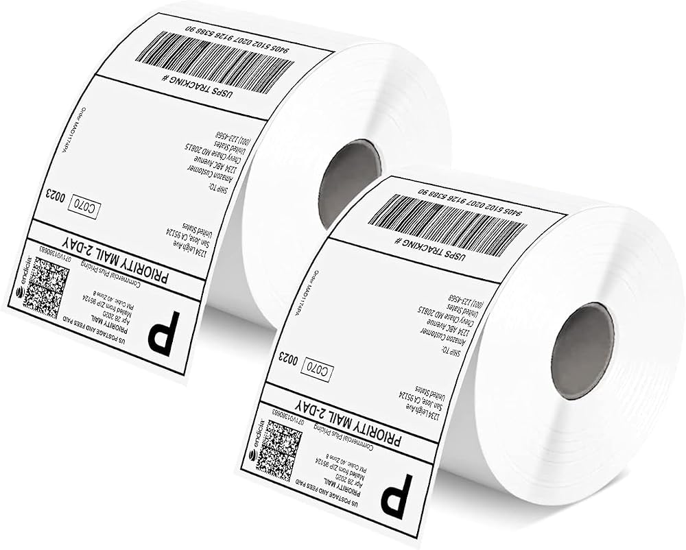 MUNBYN 4x6 Inch Direct Thermal Labels 1000 Sheets 2 Rolls 500/Roll