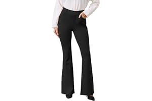 VIMPEP Women’s Classic Yoga Dress Pants High Rise Flare Soft Feeling Pull On Work Yoga Pants for Business Office Work 2102