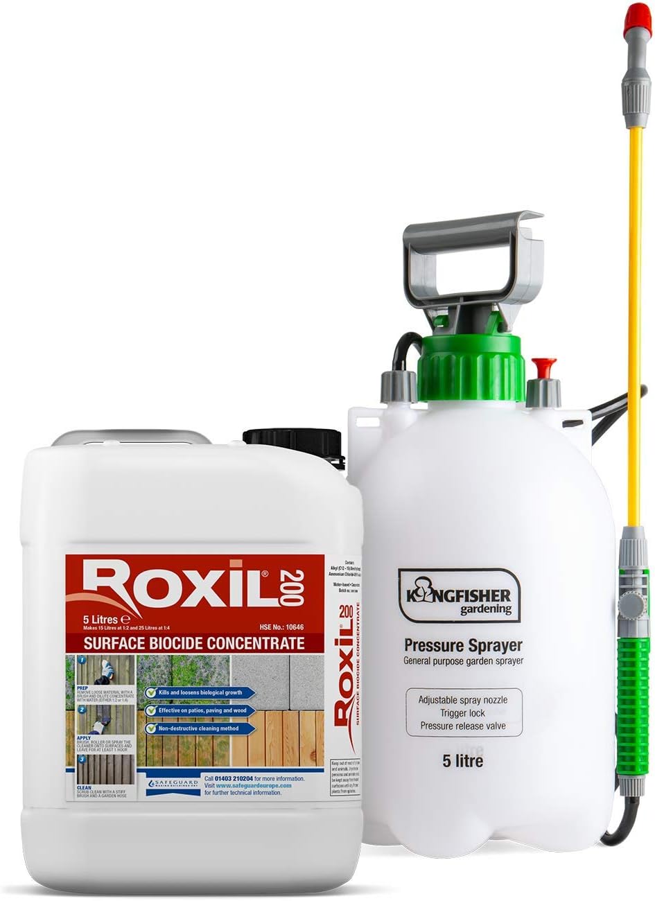Roxil Wood & Patio Cleaner Cleans decking, fencing, wooden structures