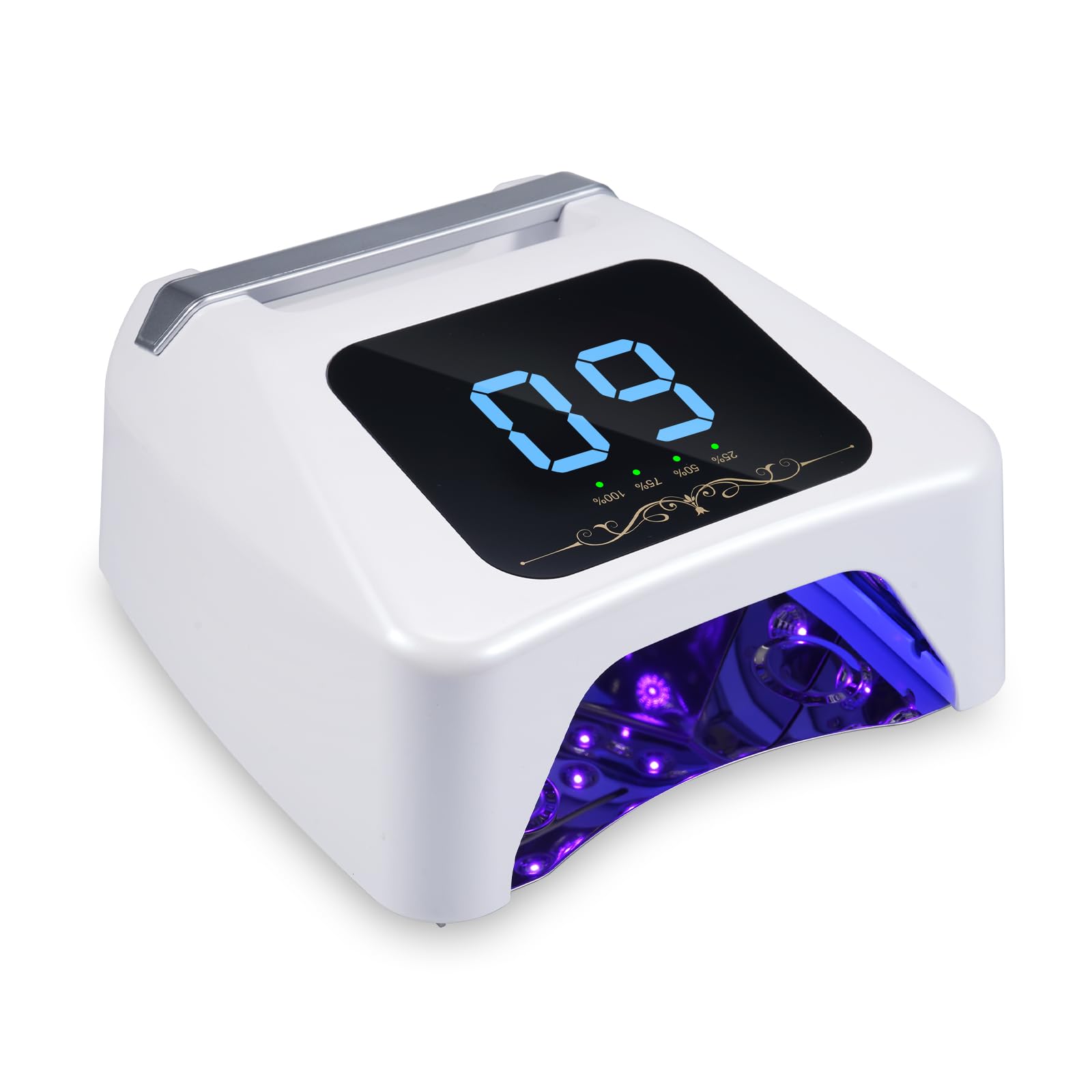 Layhou 72W UV LED Nail Lamp Quick Drying Gel Nail Dryer with 4 Timer Settings, Nail Polish UV Lamp with Auto Sensor and LCD Display, Toenail Gel Curing Lamp for Home and Nail Salons