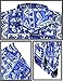 LA LEELA Men's Aloha Hawaiian Shirt Short Sleeve Button Down Casual Beach Party Blue