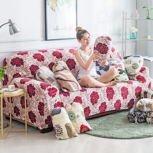 Plush elastic slipcover,Universal sofa cover full cover simple and modern anti-slip thickened couch covers-T Loveseats