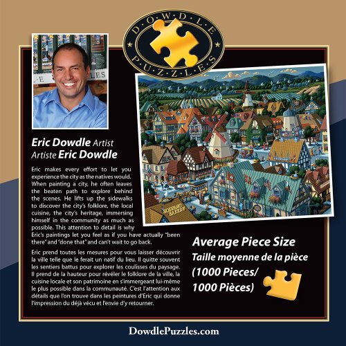 Dowdle Folk Art Solvang Danish Village Jigsaw Puzzle (1000 Piece)