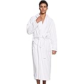 PJGGZ Men
s Shawl Collar Bathrobe, Soft Long Towel Robe for Men - Super Absorbent Quick Dry yet Warm